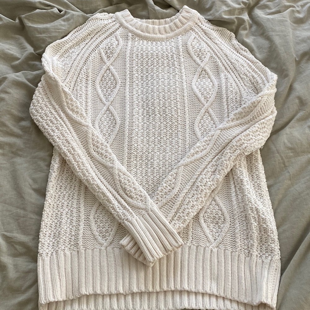 Vintage J. Crew Fisherman Sweater In Off White